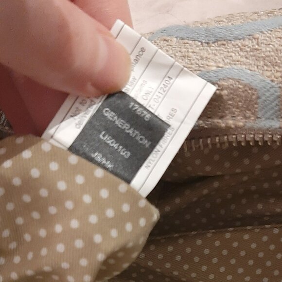 Blue And Tan Vintage Guess Bag Monogram Bag Y2K - Picture 6 of 9